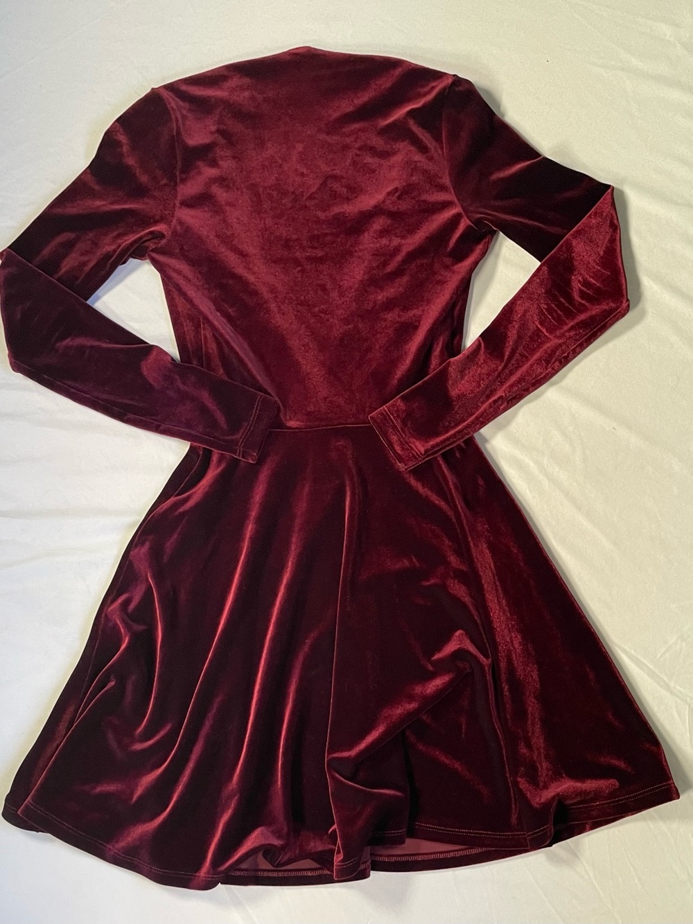 American Apparel Dress Women XS V Neck Skater Long Sleeve Indie Sleaze EUC - Picture 3 of 8